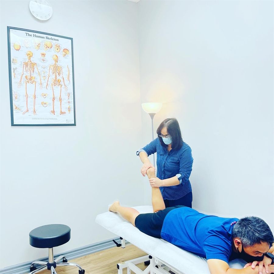 Physiotherapy session in progress