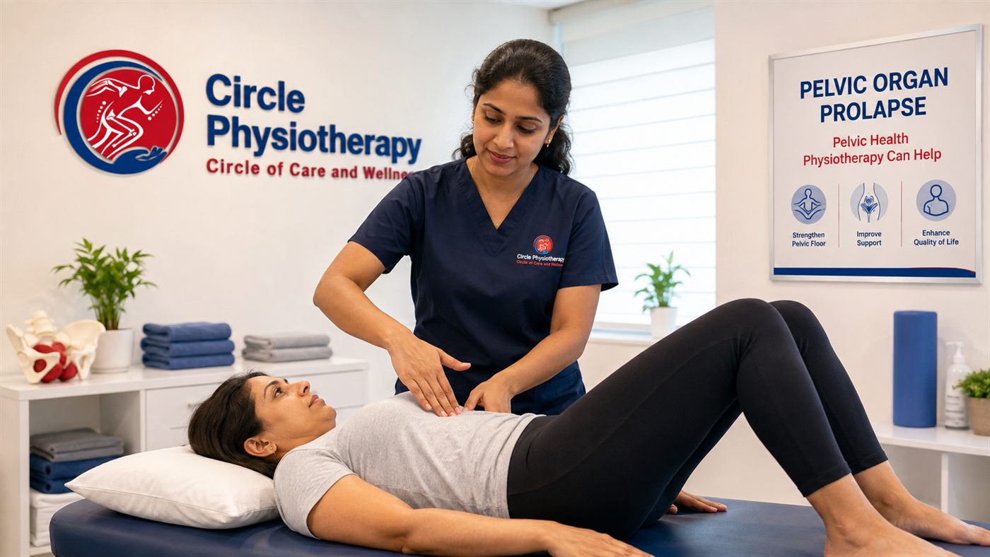 Pelvic organ prolapse assessment with a physiotherapist at Circle Physiotherapy in Brampton