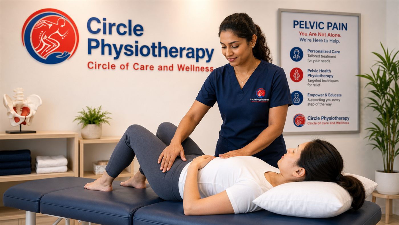 Physiotherapist treating persistent pelvic pain at Circle Physiotherapy in Brampton