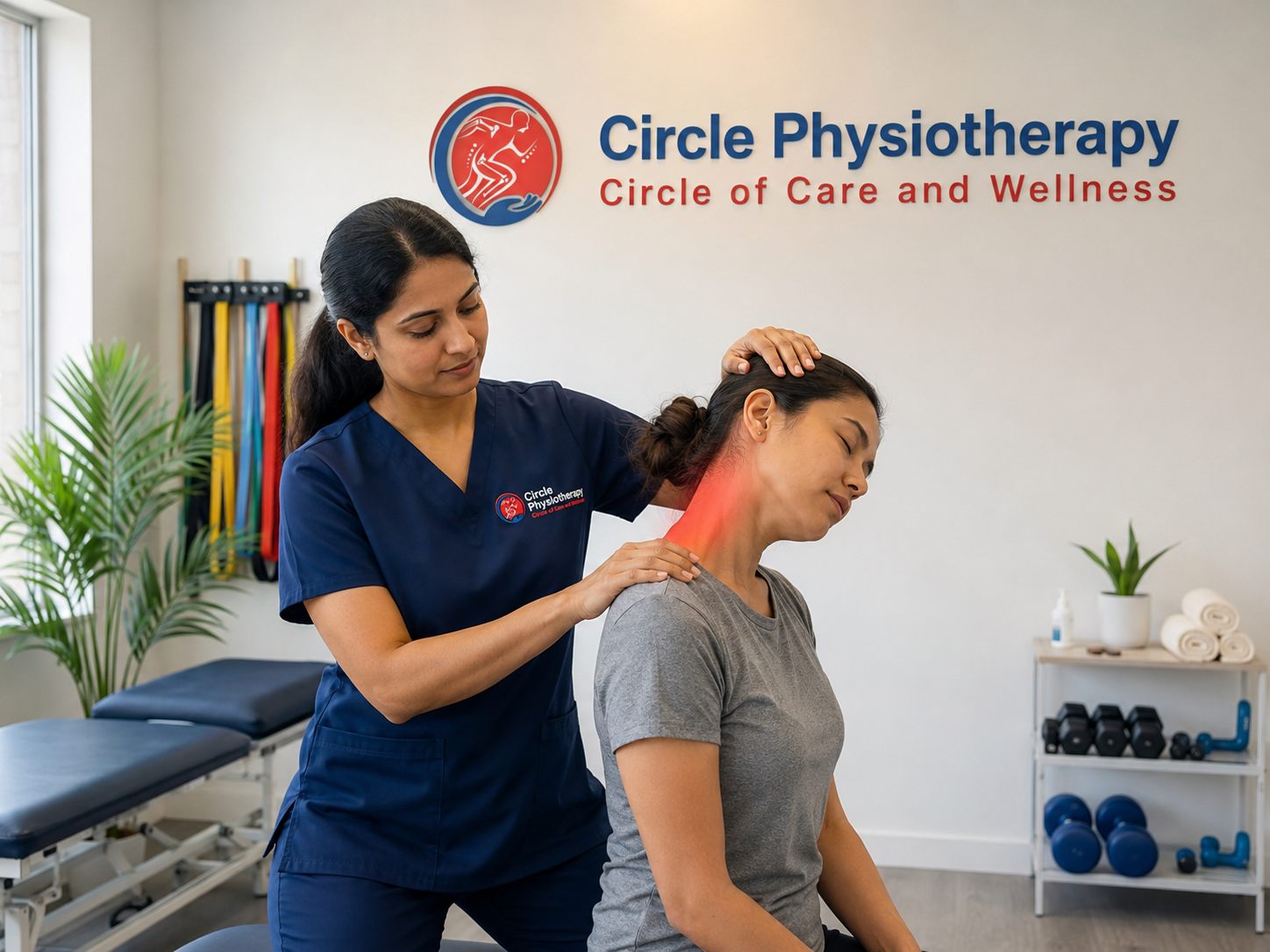 Whiplash and motor vehicle accident (MVA) physiotherapy rehab at Circle Physiotherapy Brampton — SABS direct billing, $0 out-of-pocket